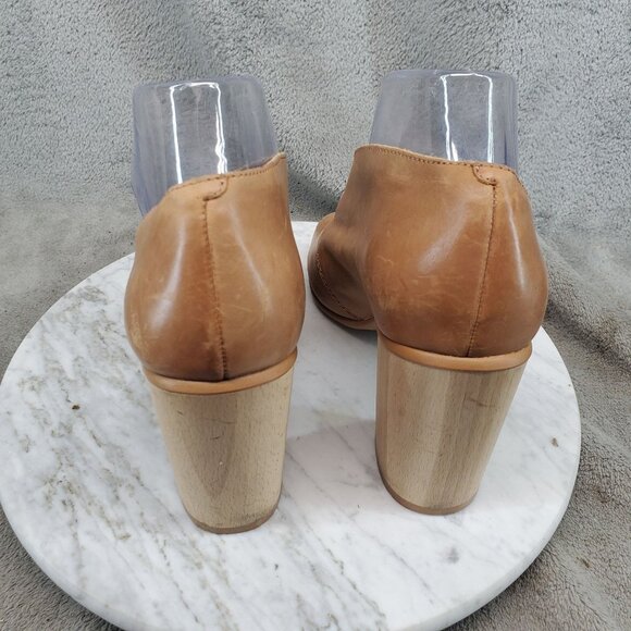 1.State Shoes Womens 8.5 Brown Leather Amble D'Orsay Block Heel Open Toe - Picture 9 of 11